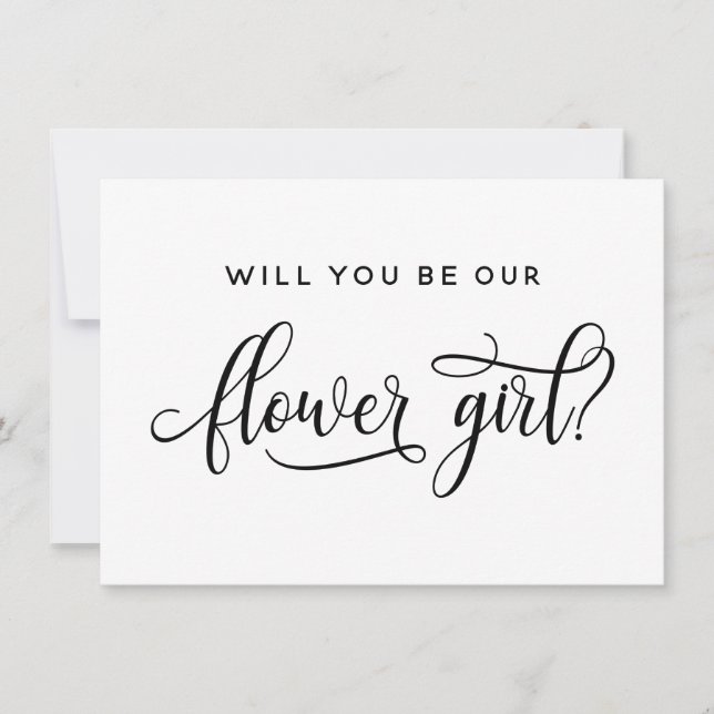 Will You Be My Our Flower Girl Proposal Card (Front)