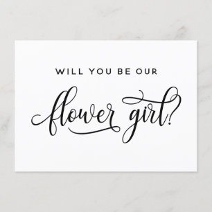 Will You Be My Our Flower Girl Proposal Card