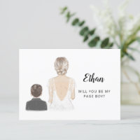 Will You Be My Page Boy Proposal Flat Card