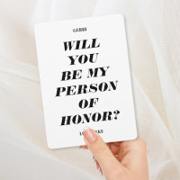 Will You Be My Person of Honour? Modern Text Invit