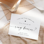 Will you be my Ring Bearer Modern Elegant Script Invitation<br><div class="desc">This gorgeous invitation will wow your bridal party!</div>