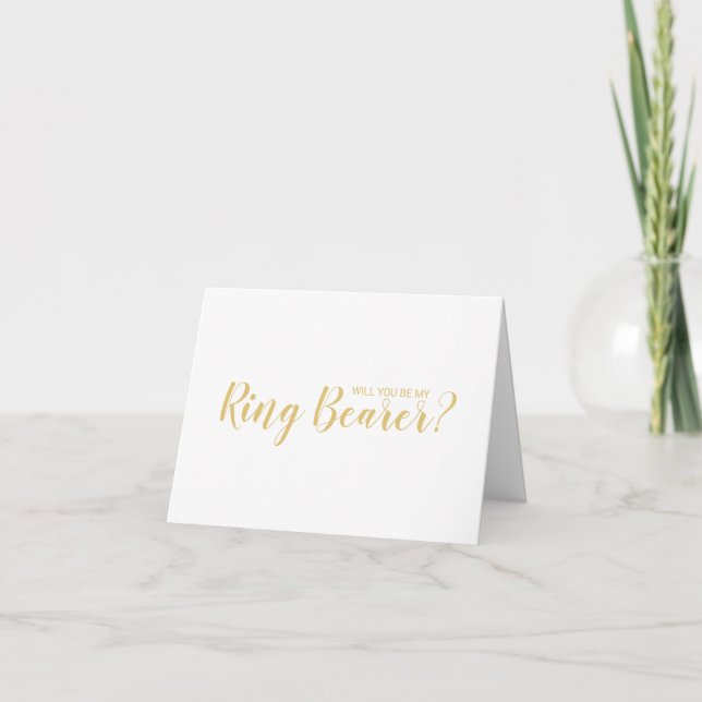 Will You Be My Ring Bearer? Modern Proposal Card (Front)