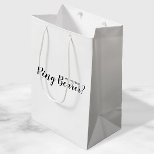 Will You Be My Ring Bearer? Modern Proposal Medium Gift Bag