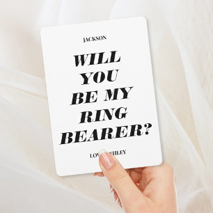 Will You Be My Ring Bearer? Modern Text Invitation