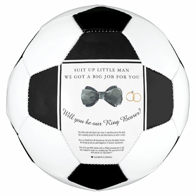 Will you be my Ring Bearer Proposal  Football (Front)