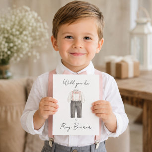 Will You Be My Ring Bearer Proposal Watercolor Thank You Card