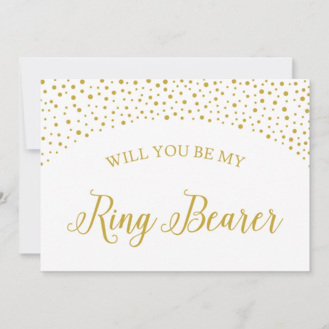 Will You Be My Ring Bearer Wedding Proposal Card (Front)