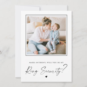 Will You Be My Ring Security Proposal Photo Card