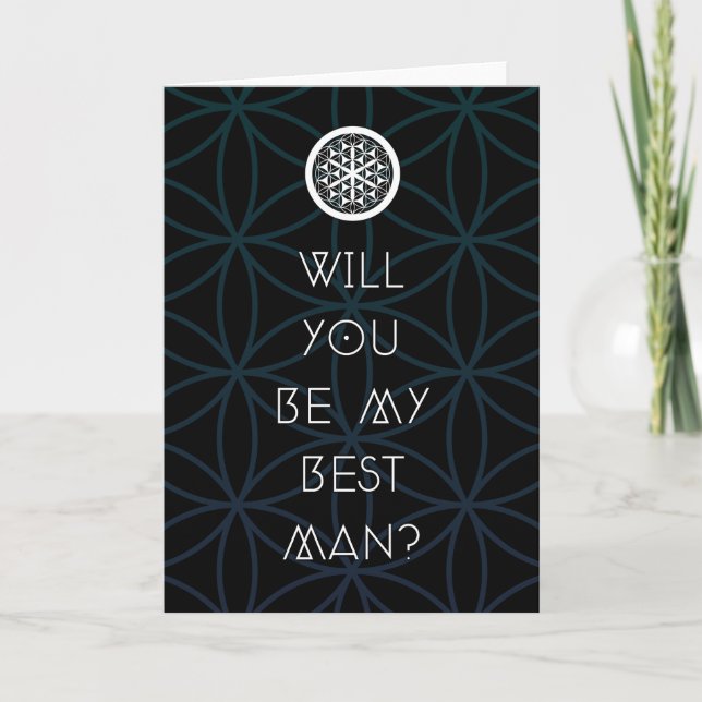 will you be my sacred best man invitation (Front)