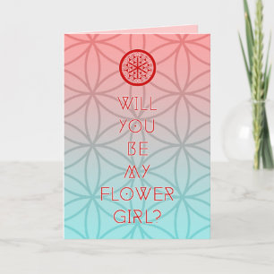 will you be my sacred flower girl? invitation