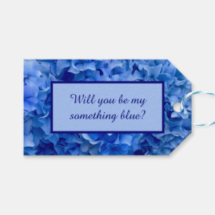 Will you be my something blue? Hydrangea coastal Gift Tags