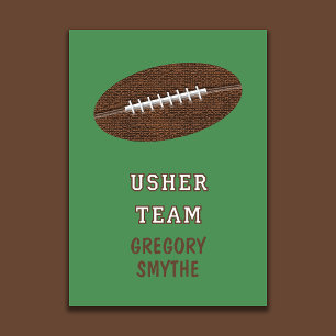 Will You Be My Usher Football Theme Card