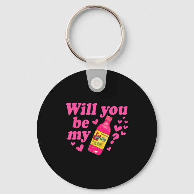 Will You Be My Valentina Salsa Meme Mexican Valent Key Ring (Front)