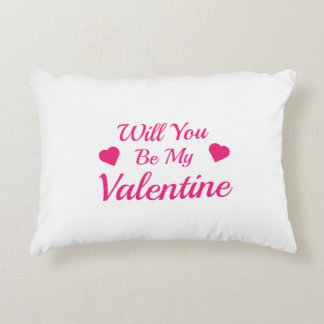 Will You Be My Valentine Accent Pillow 16" x 12"