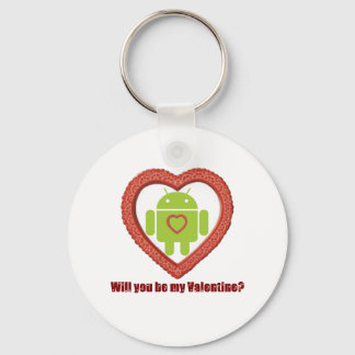 Will You Be My Valentine? (Android Fan / Lover) Key Ring