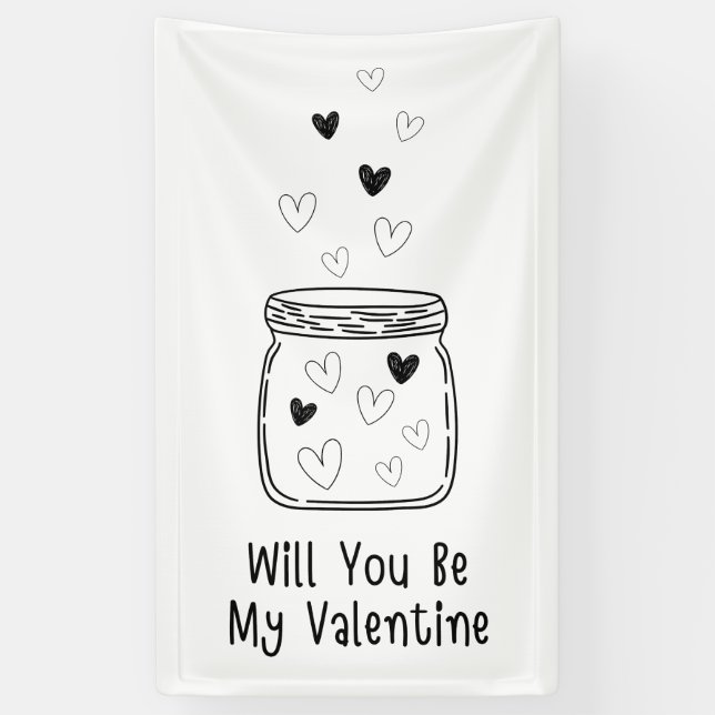Will You Be My Valentine  Banner (Vertical)