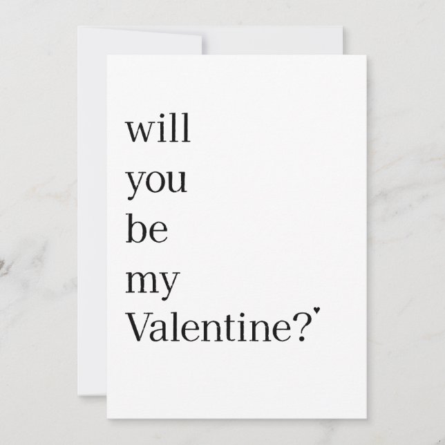 Will you be my Valentine? - card (Front)