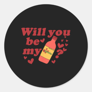 Will You Be My Valentine  Classic Round Sticker