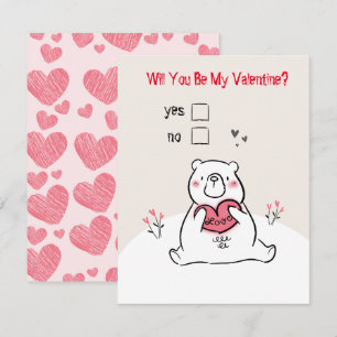 Will You Be My Valentine cute Card