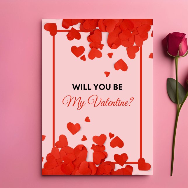 Will You Be My Valentine Foil Holiday Card (Creator Uploaded)