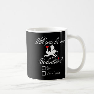 Will You Be My Valentine Funny Heart Cud V-day  Coffee Mug
