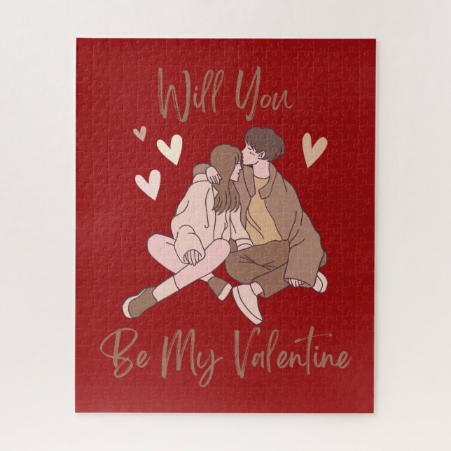 Will You Be My Valentine Jigsaw Puzzle (Vertical)