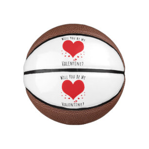 Will you be my valentine mini basketball