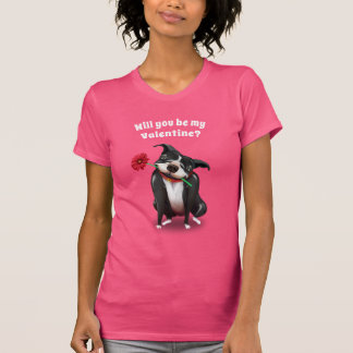 Will You Be My Valentine Pit Bull Womens T-shirts