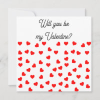 Will you be my Valentine? Playful Red Hearts 