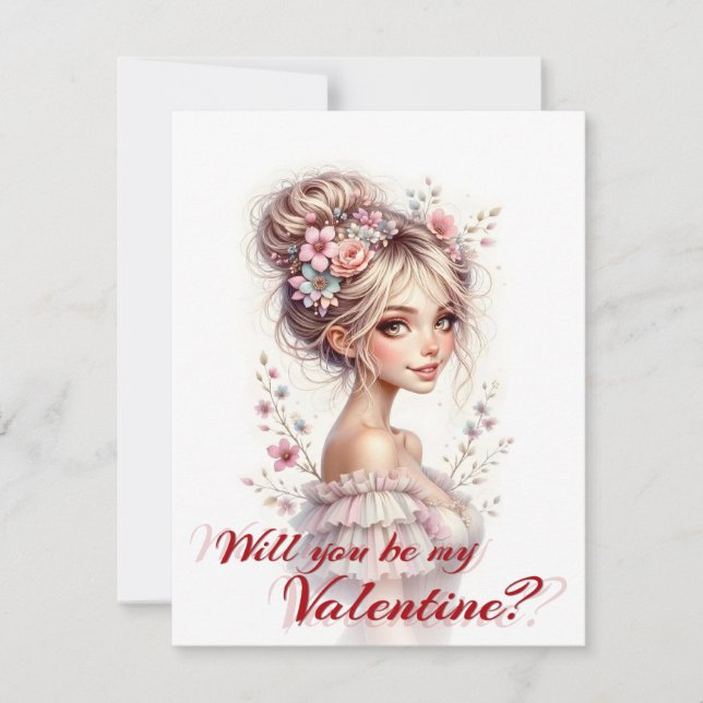 Will You Be My Valentine – Romantic Art Print (Front)