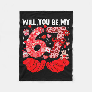 Will You Be My Valentine Six Seven Funny Meme 6 7  Fleece Blanket