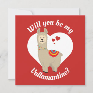 "Will you be my Vallamantine?" Llama Valentine's