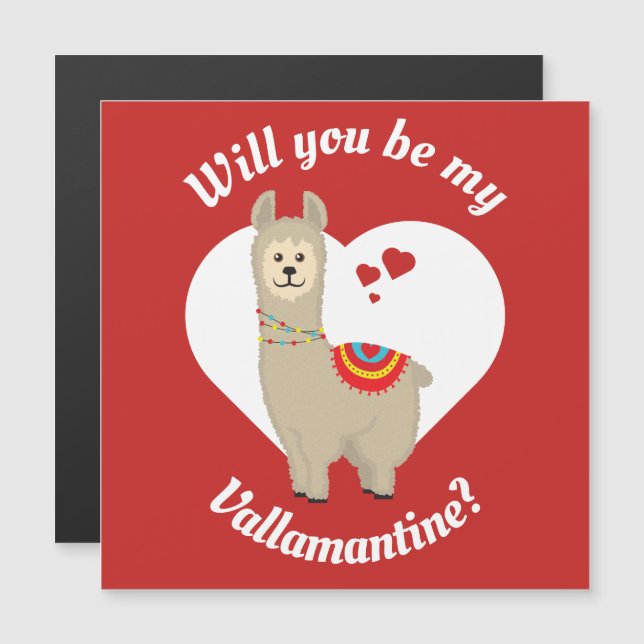"Will you be my Vallamantine?" Llama Valentine's (Front/Back)