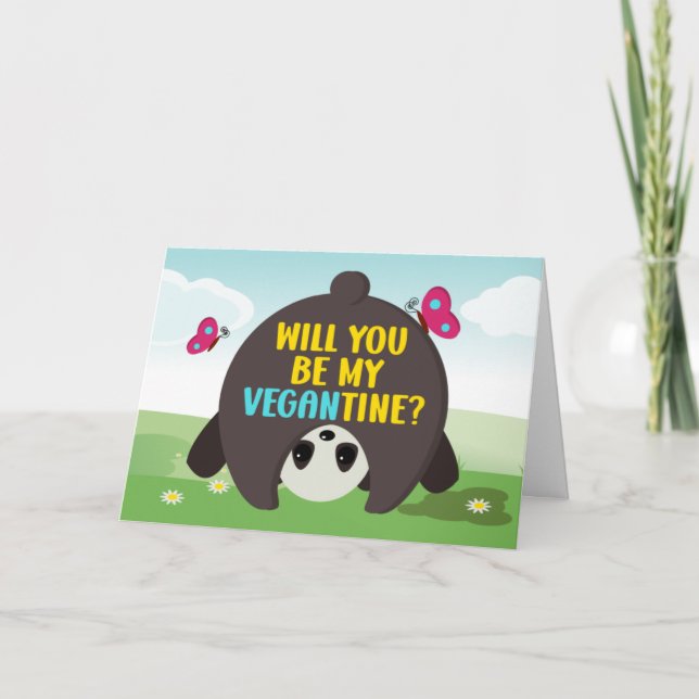 Will You be my vegantine?, Vegan Valentine´s Day  Card (Front)