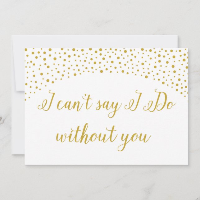 Will You Be My Wedding Party Proposal Card (Front)