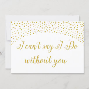 Will You Be My Wedding Party Proposal Card