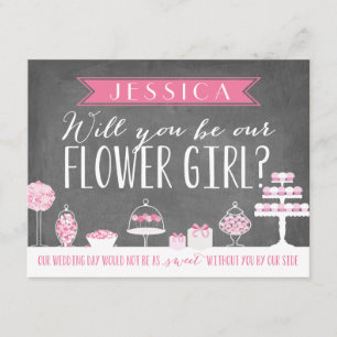 Will You Be Our Flower Girl   Bridesmaid Invitation