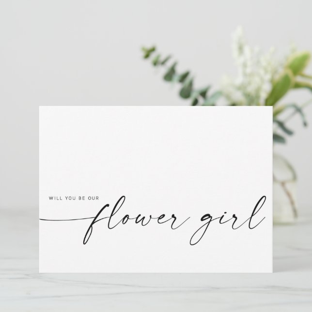 Will You Be Our Flower Girl | Modern Minimalist (Standing Front)