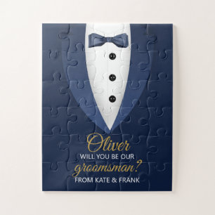Will You Be Our Groomsman Custom Wedding Proposal Jigsaw Puzzle