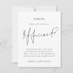 Will you be our officiant proposal card