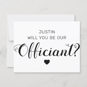 Will You Be Our Officiant   Wedding Marry Us Invitation