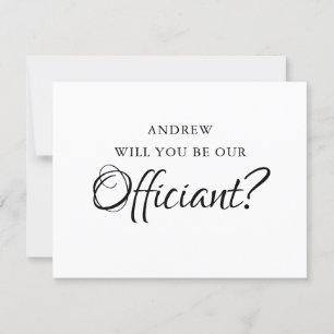 Will You Be Our Officiant   Wedding Marry Us Invitation