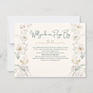 Will you be our page boy - proposal postcard