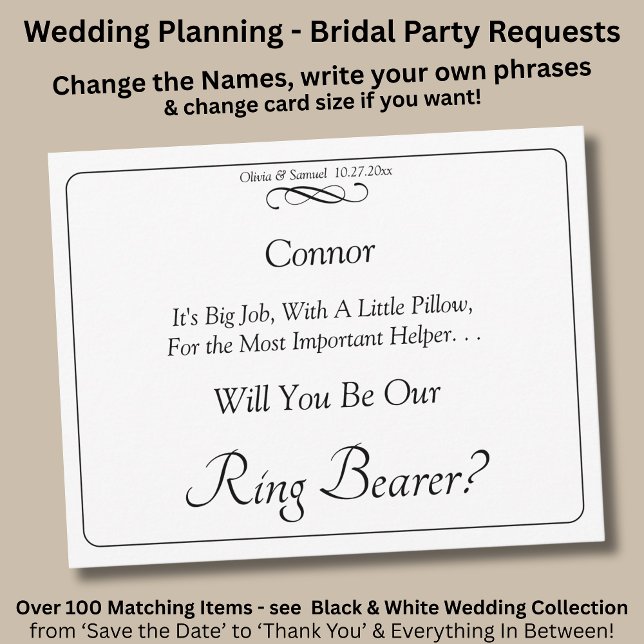 Will You Be Our Ring Bearer? Black White Infinity (Creator Uploaded)