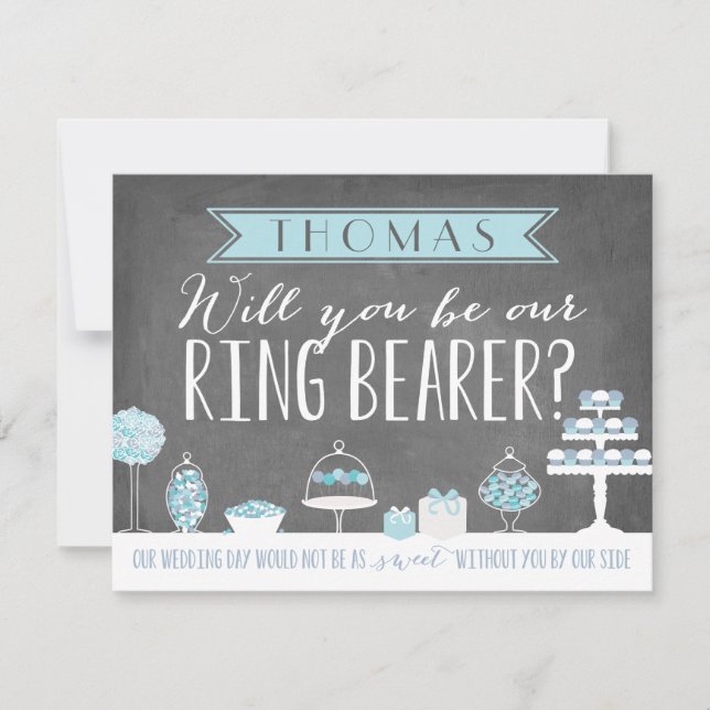 Will You Be Our Ring Bearer | Groomsman Invitation (Front)