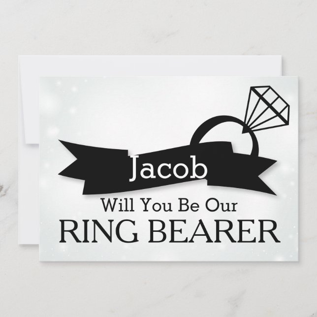 Will You Be Our Ring Bearer Invitation (Front)