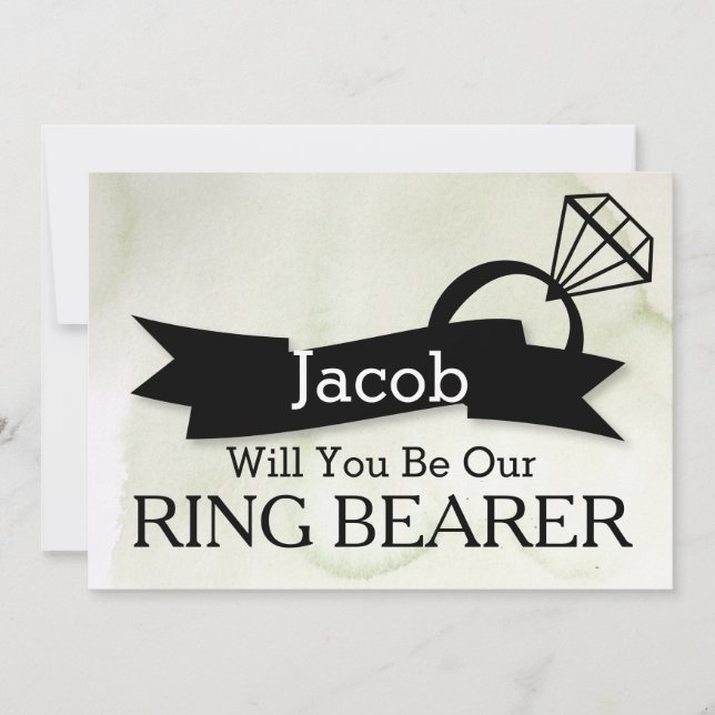 Will You Be Our Ring Bearer Invitation (Front)