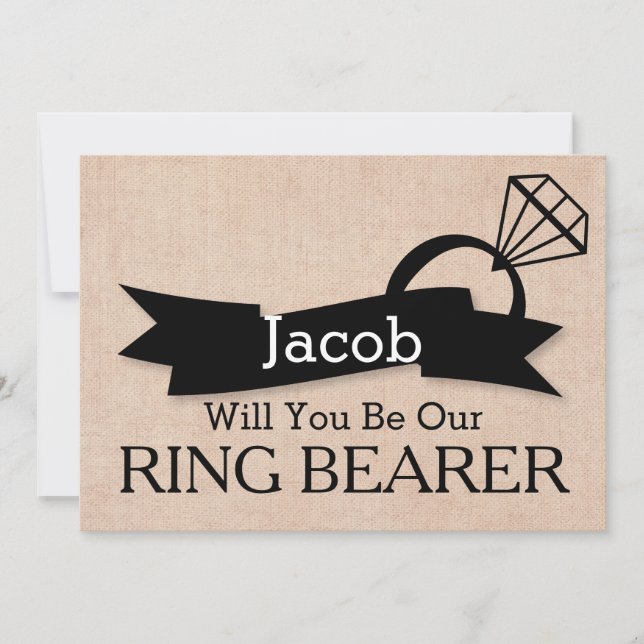 Will You Be Our Ring Bearer Invitation (Front)
