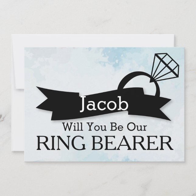 Will You Be Our Ring Bearer Invitation (Front)