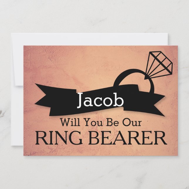 Will You Be Our Ring Bearer Invitation (Front)